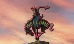 a rodeo sign that says welcome