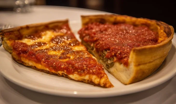 New York-style and Chicago-style pizza