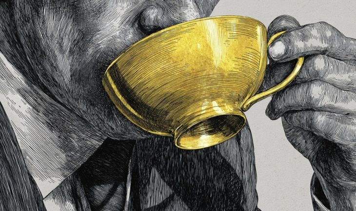 a golden coffee 
