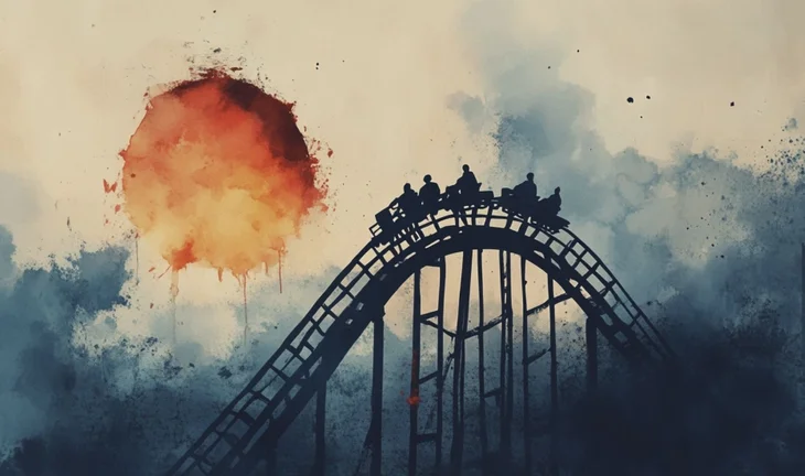rollercoaster melting sun