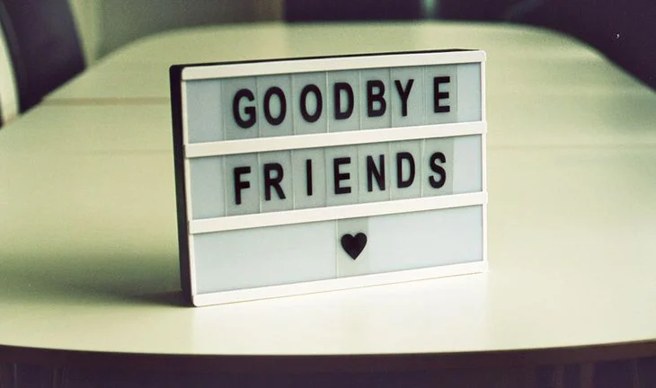 goodbye friends sign