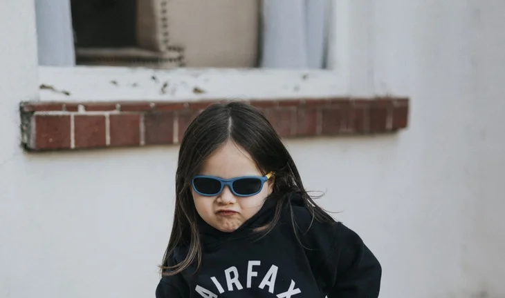 a pouting girl 
