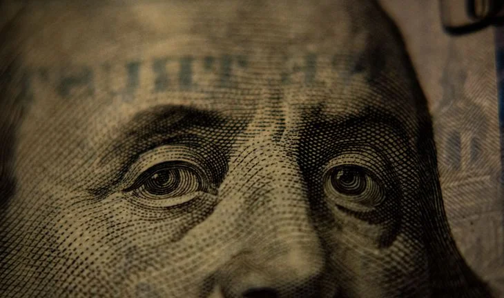 eyes on dollar bill
