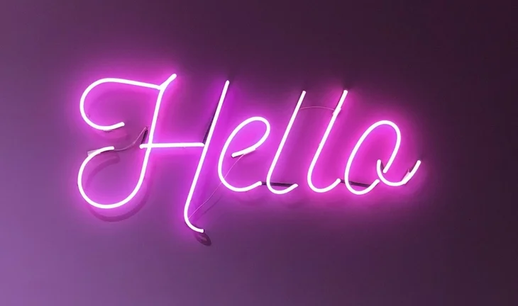 Pink hello 